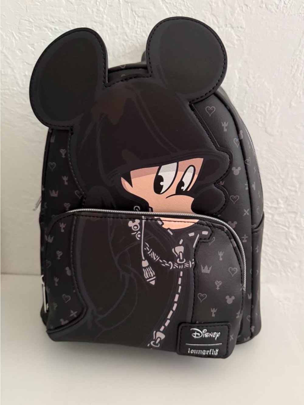 Loungefly Black Mickey Ear Character Mini Backpack